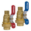H-50423W-RB | Tankless Valve Kit EXP Union Ball Lead Free 3/4 Inch Female Union x Sweat Includes Wing Handle Adjustable Packing Gland | Webstone