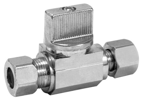 Everflow 82338PR-NL 1/4" Turn 3/8" COMP FEM X 3/8" COMP MALE Add on Valve Boxed Lead Free | Midwest Supply Us