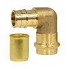 H-36823W-R | Elbow with Stiffener 3/4 x 1/2 Inch Lead Free Brass Press x PEX F1960 | Webstone