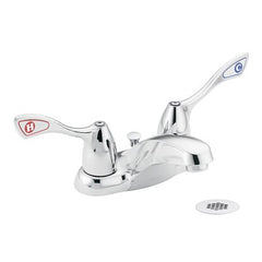 Moen 8810 Lavatory Faucet M-Bition Centerset 4 Inch Spread 2 Wrist Blade Chrome 1.2 Gallons per Minute Low Arc Grid | Midwest Supply Us