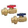 3320AB-34 | Tankless Valve Kit Union Body Lead Free Brass 3/4 Inch Female x Female | Red White Valve
