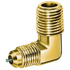 J/B Industries SAE Fittings A31492 Elbow with Access Valve 3 Pack 1/8 Inch Copper MPT x MPT | Midwest Supply Us