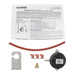 Reznor RZ177633 Pressure Switch with Bracket and Tube 0.50 Inch Water Column | Midwest Supply Us