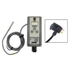 Johnson Controls A421ABJ-02C Single Stage Temp Controller with Sensor, Duty-Cycle Timer, 120/240VAC, NEMA1, 6' 7" lead, -40 to 212F, HTG/CLG | Midwest Supply Us