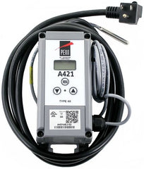 Johnson Controls A421AEJ-02C Single Stage Temp Controller with Sensor & Piggyback Power Cord, 120VAC, NEMA4X, 6' 6" lead, -40 to 212F, HTG/CLG | Midwest Supply Us
