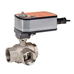 Belimo B315L+LF24-SR US Ball Valve | 0.5" | 3 Way | 6.4 Cv | w/ Spg Rtn | 24V | 2-10V | Midwest Supply Us