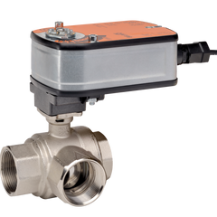 Belimo B316+LF120 US Characterized Control Valve (CCV), 1/2", 3-way, Cv 16|Valve Actuator, Spring return, AC 100...240 V, On/Off | Midwest Supply Us