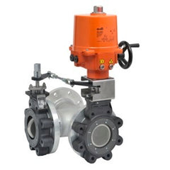 Belimo F7200-300SHP+SY5-220 Butterfly Valve | 8" | 3 Way | 1911Cv | w/ Non-Spring | 230V | On/Off | SW | NEMA 4XH | Midwest Supply Us