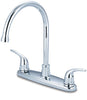 BHN-G10C | Baldor Hanford Two Handle Kitchen Faucet High Arc Chrome | Everflow