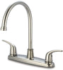 BHN-G10S | Baldor Hanford Two Handle Kitchen Faucet High Arc Stainless Steel | Everflow