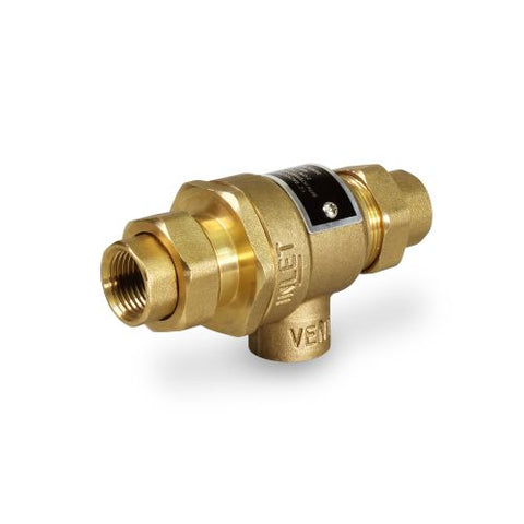 Everflow 190T012 1/2" Threaded Dual Check Backflow Preventer with Atmospheric Vent | Midwest Supply Us