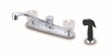 BAR-G15C | Baldor Arlington Chrome Two Handle Kitchen Faucet Acrylic Handle w/ Spray | Everflow