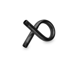 Everflow BLPT0014 EVERFLOW 1/4" ANGLE PIGTAIL BLACK STEEL | Midwest Supply Us