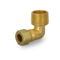 Everflow C69-14-NL 1/4" OD X 1/4" MIP Compression Elbow Lead Free Brass Fitting | Midwest Supply Us