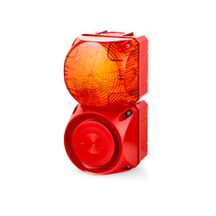 Belimo EXT-AS-HS-AMB External horn and strobe alarm, amber, AC/DC 24 V, strobe candela: 20 cd, 6x strobe patterns, horn volume: 108 dB potentiometer adjustable, 32x tones, NEMA 4/4X/13, IP66 | Midwest Supply Us