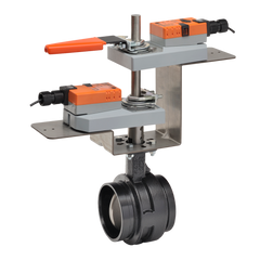 Belimo F6100VIC+2*GKX24-MFT-X1 Butterfly Valve | 4" | 2 Way | 820Cv | w/ Electronic Fail-Safe | 24V | MFT | Midwest Supply Us