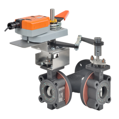 Belimo F780-150SHP+GKX24-MFT-X1 Butterfly Valve | 3" | 3 Way | 228Cv | w/ Electronic Fail-Safe | 24V | MFT | Midwest Supply Us
