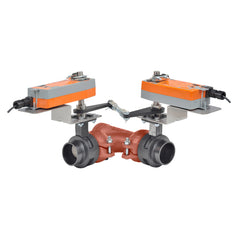 Belimo F750VIC+2*AFX24-MFT-X1 Butterfly Valve | 2" | 3 Way | 115Cv | w/ Spring Return | 24V | MFT | Midwest Supply Us