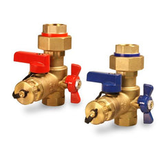 Everflow FTGV-ISO34-T-KIT-LF 3/4" IPS Hot & Cold Tankless Water Heater Isolation Valve Lead Free with Pressure Relief valve | Midwest Supply Us