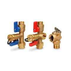 Everflow FTGV-ISO1-S-KIT-LF 1" SWT Hot and Cold Tankless Water Heater Isolation Valve with Pressure Relief Valve Lead Free | Midwest Supply Us