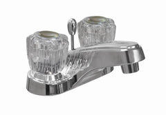 Everflow BAR-B13C Arlington Two Handle Lav Faucet Acrylic Handle With Drain Chrome | Midwest Supply Us