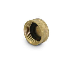 Everflow G47-34W EVERFLOW 3/4" FH CAP W/WASHER BRASS GARDEN HOSE FITTING *NON-POTABLE USE ONLY* (10 PER BAG) | Midwest Supply Us
