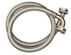 Everflow 2585 EVERFLOW 60" SS BRAIDED WASHING MACHINE HOSE 3/4" FEMALE X FEMALE W/90 ELBOW | Midwest Supply Us