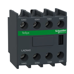 Schneider Electric (Square D) LADN40 TeSys D Auxiliary Contact Block, 4 NO, Screw Clamp Terminals, 690V AC 25-400 Hz | Midwest Supply Us