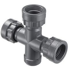 Spears MA2004-010 1 PVC MANIFOLD CROSS SWVLXMPTXSWVLXSWVL | Midwest Supply Us