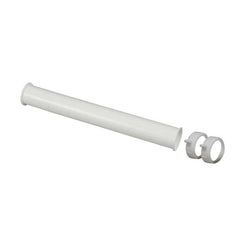 Everflow P22316T Flexcraft 1-1/2" x 16" Double End Flanged Tailpiece With Nuts & Rubber TPR Washers White Tubular PVC | Midwest Supply Us