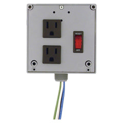 Functional Devices PSPW2RB4 Enclosed Power Control Cntr, 4A Breaker/Switch, 120Vac, 2 outlets, wires | Midwest Supply Us