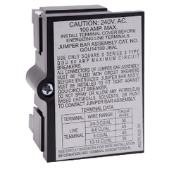 Schneider Electric (Square D) QOU14100JBAL JUMPER BAR ASSY 4POLE 100A W/LEFT WIRING | Midwest Supply Us