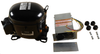 RFT26C1E-CAV-901 | 208/230v1ph 2600Btu Compressor, hermetic, RFT series, 1/2+ HP, POE, R404A, 208-230/1/60 volt, 3/8