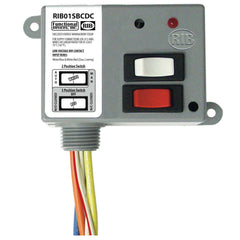 Functional Devices RIB01SBCDC Enclosed Relay, Class 2 Dry Contact input,120Vac pwr, 20A SPDT + Override | Midwest Supply Us