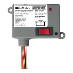 Functional Devices RIB02SBDC Enclosed Relay, Class 2 Dry Contact input,208-277Vac pwr, 20A SPST + Override | Midwest Supply Us