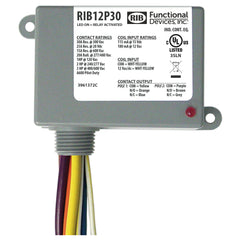 Functional Devices RIB12P30 Encl Relay 30A DPDT 12Vac/dc | Midwest Supply Us