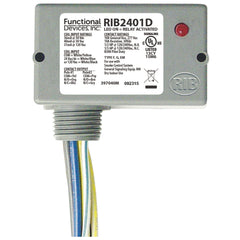 Functional Devices RIB2401D Enclosed Relay 10Amp DPDT 24Vac/dc/120Vac | Midwest Supply Us
