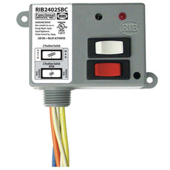 Functional Devices RIB2401SBC Enclosed Relay 20Amp SPDT + Override 24Vac/dc/120Vac | Midwest Supply Us
