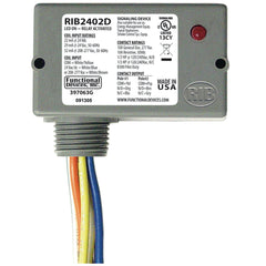 RIB RELAYS RIB2402D Enclosed Relay 10Amp DPDT 24Vac/dc/208-277Vac | Midwest Supply Us
