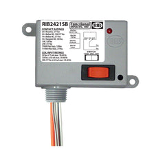 Functional Devices RIB2421SB Enclosed Relay 20Amp SPDT-NO + Override 24Vac/dc/120Vac/208-277Vac | Midwest Supply Us