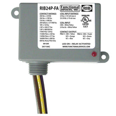 Functional Devices RIB24P-FA Enclosed Relay 20Amp DPDT polarized 24Vdc, 24Vac | Midwest Supply Us