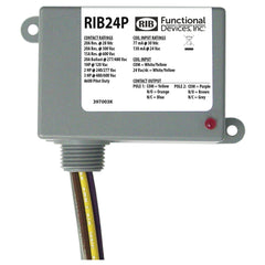 Functional Devices RIB24P Enclosed Relay 20Amp DPDT 24Vac/dc | Midwest Supply Us