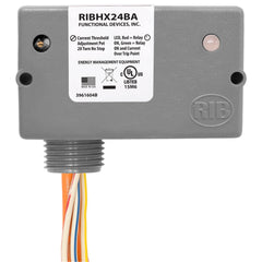 Functional Devices RIBHX24BA Enclosed Relay 20Amp SPST 24Vac/dc Internal Adjustable AC Sensor | Midwest Supply Us
