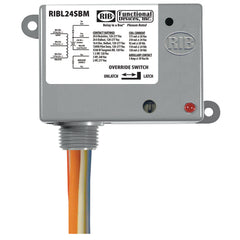 Functional Devices RIBL24SBM Enclosed Relay Latching 20Amp 24Vac/dc with switch + aux contact | Midwest Supply Us