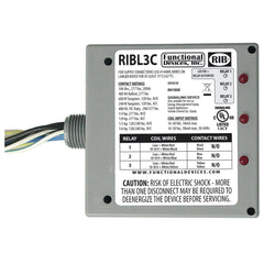 Functional Devices RIBL3C Enclosed Relays 10Amp 3 SPST-NO 10-30Vac/dc | Midwest Supply Us