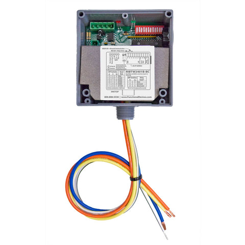Functional Devices RIBTW2401B-BC BacNet Enclosed Relay 20Amp SPDT 24Vac/dc/120Vac with 1 digital input | Midwest Supply Us