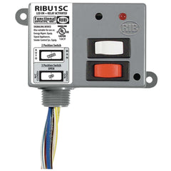 Functional Devices RIBU1SC Enclosed Relay 10Amp SPDT + Override 10-30Vac/dc/120Vac | Midwest Supply Us