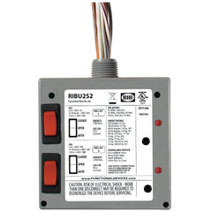 Functional Devices RIBU2S2 Enclosed Relay 10Amp 2 SPST 10-30Vac/dc or 120Vac + Override | Midwest Supply Us