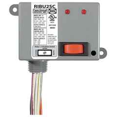 Functional Devices RIBU2SC Enclosed Relays 10Amp 1 SPST + 1 SPDT 10-30Vac/dc or 120Vac + Override | Midwest Supply Us