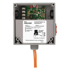 Functional Devices RIBX24SBF Enclosed Internal AC Sensor, Fixed, + Relay 20Amp SPST + Override 24Vac/dc | Midwest Supply Us
